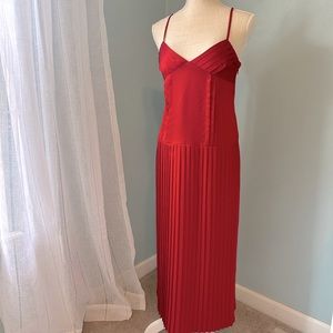 Rebecca Taylor Sateen Pleated Slip Dress